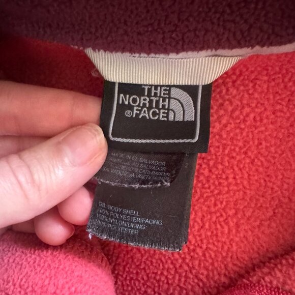 The North Face Pink and Red Full Zip Fleece Pullover Sweater - Picture 8 of 9